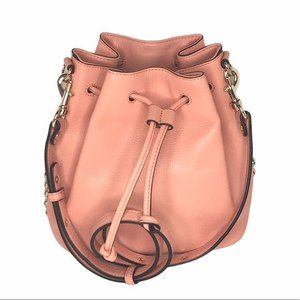 Rebecca Minkoff Leather Bucket Bag Apricot Peach Pink